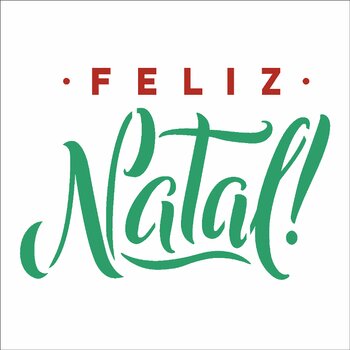 Stencil 10×10 Simples – Frase Feliz Natal – OPA3018