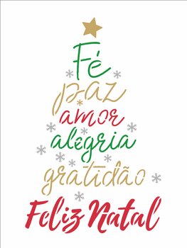 Stencil 15×20 Simples – Árvore de Natal Palavras – OPA3450