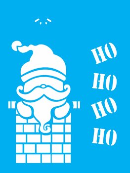 Stencil 15×20 Simples – Papai Noel Chaminé – OPA1117