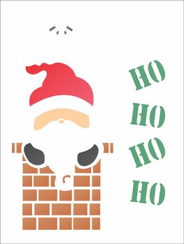 Stencil 15×20 Simples – Papai Noel Chaminé – OPA1117