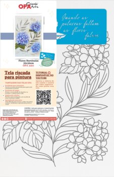 Tela riscada 20×30 – Infantil Hortênsias – OPA3561