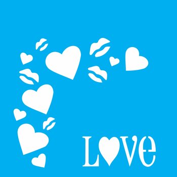 Stencil 10×10 Simples – Cantoneira Love – OPA0501