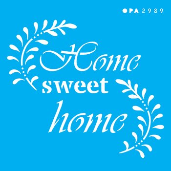 Stencil 10×10 Simples – Frase Home Sweet Home – OPA2989