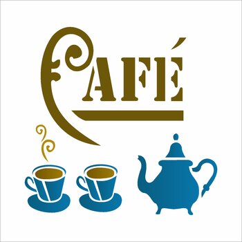 Stencil 14×14 Simples – Café – OPA980