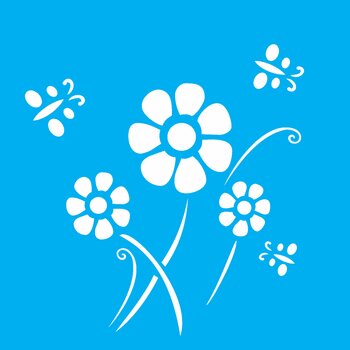 Stencil 14×14 Simples – Flores – OPA986