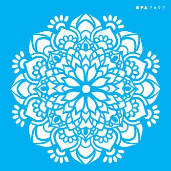 Stencil 14×14 Simples – Mandala Flor Bauer – OPA2692