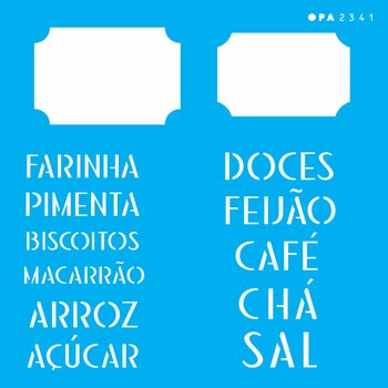 Stencil 14×14 Simples – Tag Alimentos – OPA2341