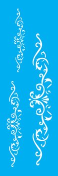 Stencil 10X30 Simples – Arabesco 3 Folhas – OPA1459