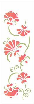 Stencil 10X30 Simples – Arabesco Floral I – OPA1078