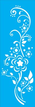 Stencil 10X30 Simples – Arabesco Floral II – OPA1460