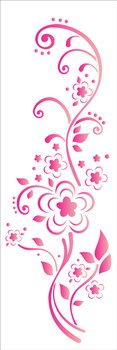 Stencil 10X30 Simples – Arabesco Floral II – OPA1460