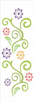 Stencil 10X30 Simples – Arabesco Flores – OPA0960