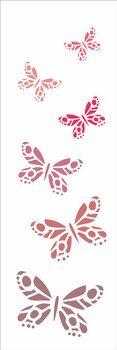 Stencil 10X30 Simples – Borboleta Vitral – OPA2419