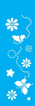 Stencil 10X30 Simples – Borboletas e Flores III – OPA0480