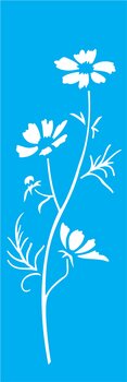 Stencil 10X30 Simples – Flor Cosmos – OPA1719