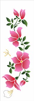 Stencil 10X30 Simples – Flores Azaleias – OPA3458