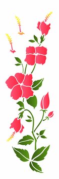 Stencil 10X30 Simples – Flores Hibisco III – OPA3533