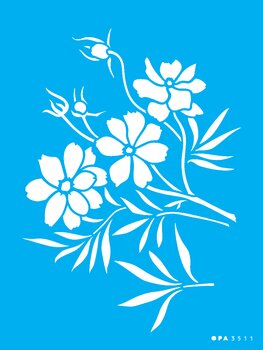 Stencil 15X20 Simples – Flor de Cosmos – OPA3511