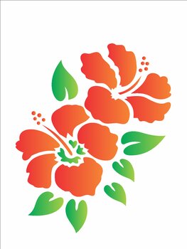 Stencil 15×20 Simples – Flores Hibisco – OPA755