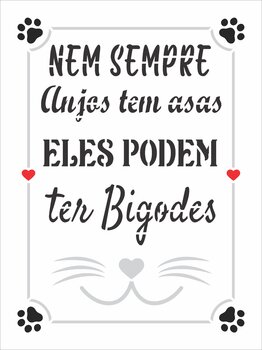 Stencil 15×20 Simples – Pet Frase Nem Sempre – OPA3024