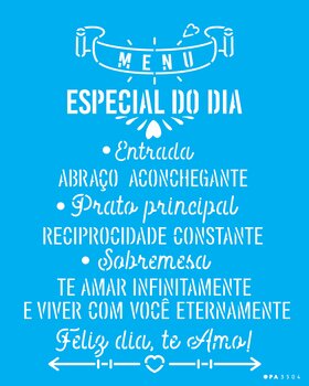 Stencil 20X25 Simples – Menu do Dia – OPA3504