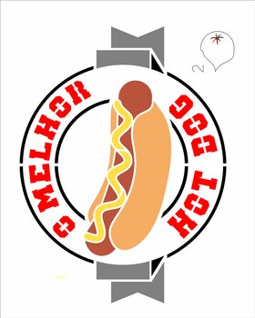 Stencil 20×25 Simples – Culinária Hot Dog – OPA3403