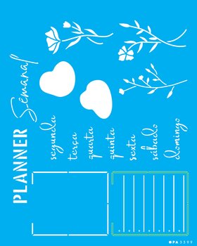 Stencil 20×25 Simples – Planner Semanal Orgânico – OPA3399