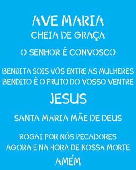 Stencil 20×25 Simples – Religião Oração Ave Maria – OPA2193