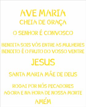 Stencil 20×25 Simples – Religião Oração Ave Maria – OPA2193