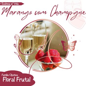 Essência para Vela 100ml - Morango com Champagne