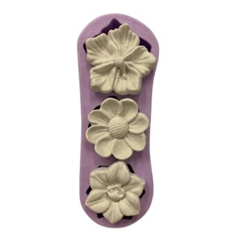 Molde de Silicone - Flores 3CAV Mod2 S-134