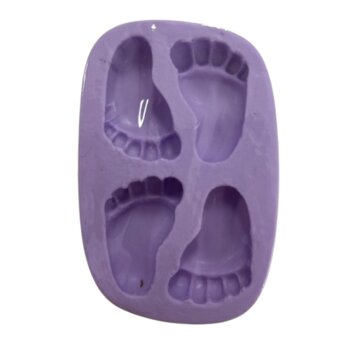 Molde de Silicone - Pé de Bebê Mini Par 4CAV S-1127