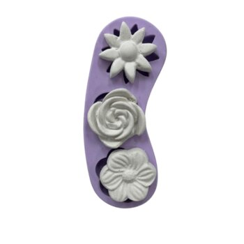 Molde de Silicone - Flores Diversas 3CAV S-104