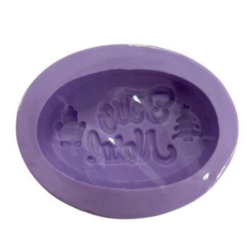 Molde de Silicone - Oval Feliz Natal S-477