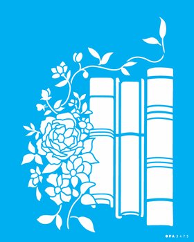 Stencil 20×25 Simples – Livros E Flores – OPA3475