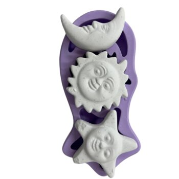 Molde de Silicone - Estrela Sol e Lua S-003/3