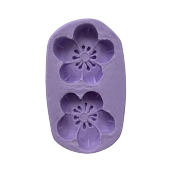 Molde de Silicone - Flor Cerejeira Mini 2Cav S-1589