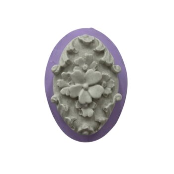 Molde de Silicone - Oval Flores Ramos S-1514